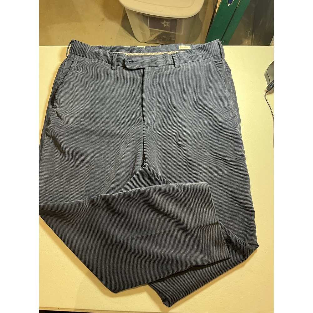 Peter Millar Blue Corduroy Nanoluxe Straight Leg Pants Mens Casual Work Size‎ 36